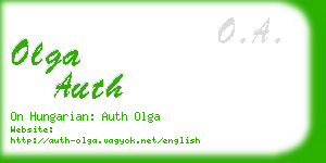 olga auth business card
